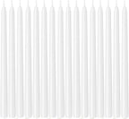 WPONSZU 16 Pack White Taper Candles, 7-8 Hours Burn Time, Smokeless and Dripless - Image 2