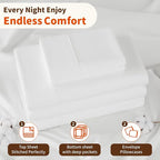 LBRO2M Split King Sheet Sets for Adjustable Bed 1000 Thread Count 100% Egyptian - Image 5