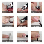 Professional Stainless Steel Nail Clipper Travel & Grooming Kit Nail Tools - Image 6