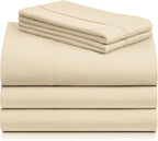 LuxClub 5 PC Split King Sheet Set, Breathable Luxury Bed Sheets, Deep Pockets - Image 8