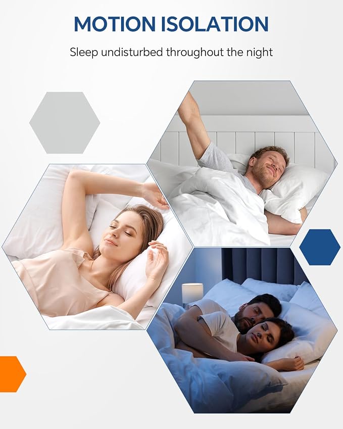 BEDELITE Full Mattress Topper Dual Layer 4 Inch Memory Foam Mattress Topper - Image 8