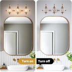 Brushed Antique Brass Bathroom Vanity Light Fixture Vintage Style - Image 7