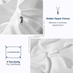SONORO KATE 100% Egyptian Cotton Duvet Cover King Size, 1000 Thread Count - Image 8