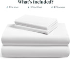 LuxClub Queen Sheet Set, 100% Viscose Derived from Bamboo Cooling Sheets - Image 2