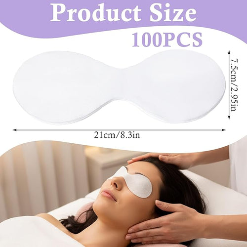 100Pack Disposable Eye Mask, Cotton Disposable Eye Mask, Travel and Relaxation - Image 2