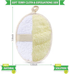 3 Packs Exfoliating Loofah Sponge Pads, Large 5”x 7”-100% Natural Luffa and - Image 2