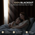 Joydeco Golden Brown 100% Blackout Curtains 108 Inch 2 Panels, Luxury Thermal - Image 4
