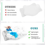 Hahafelt Cooling Cervical Pillowcase Waterproof Bamboo Neck Pillow Case - Image 3