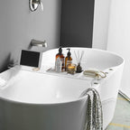 Clear Bathtub Tray Caddy, Bath Tub Rack Shelf, Luxury Bathroom Organizer Tablet - Image 6