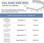 Sasttie Red & Black California King Comforter Set, 7 Pieces Cal King Bed in a - Image 7