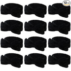 Casoty 12 Pcs Black Spa Headbands, Hair Holder by Casoty