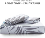 SLEEPBELLA Duvet Cover Set, 600 Thread Count Cotton Leaf Botanical Pattern - Image 5