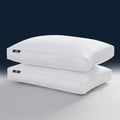 Serta Hotel Collection Pillows Queen Size Set of 2 White Goose Feather Down by Serta