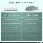 Feather & Stitch Fitted Bottom Sheet Only King Size 500 TC-1 Piece 100% Cotton - Image 8