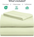 LuxClub 3 PC Twin XL Sheet Set, Deep Pockets Wrinkle Free Cooling Bed Sheets - Image 2