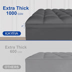 Queen Mattress Topper, Extra Thick Mattress Pad Cover - Image 2
