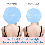 Jumbo Size Shower Cap 2 PCS Waterproof Shower Caps - Image 4