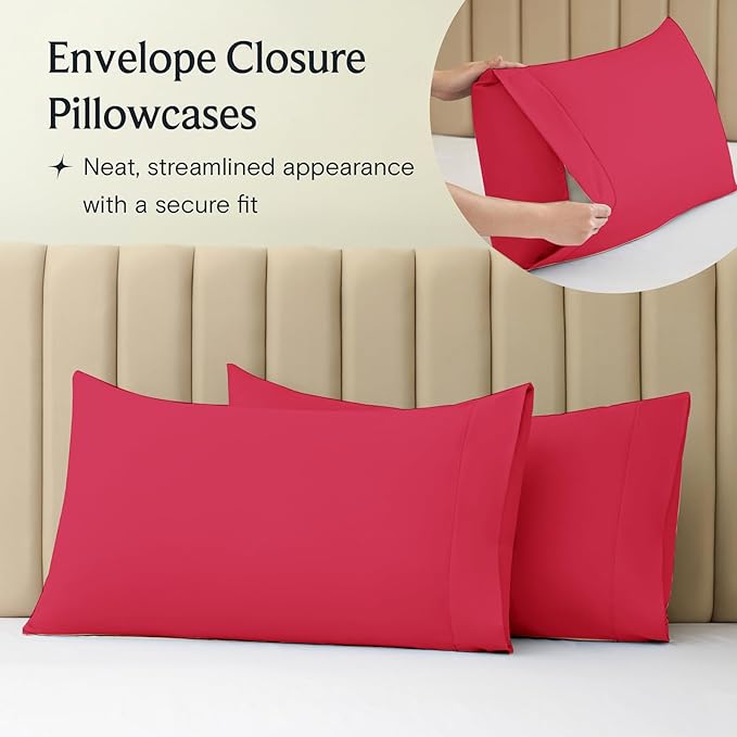 LuxClub 3 PC Twin XL Sheet Set, Deep Pockets Wrinkle Free Cooling Bed Sheets - Image 7