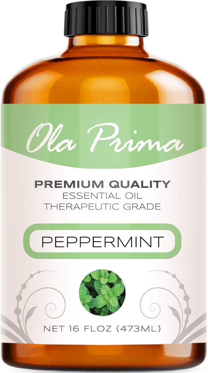 Ola Prima Peppermint Essential Oil Therapeutic Grade 16 oz by OlaPrima