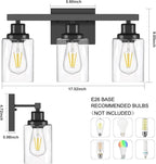 3-Light Bathroom Light Fixtures, Modern Bathroom Wall Lights Over Mirror - Image 5