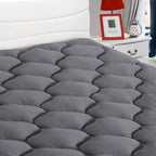 LEISURE TOWN Cotton Twin XL Mattress Pad Fitted Quilted Mattress Cover Pillow by LEISURETOWN