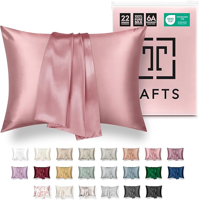 TAFTS 22mm 100% Pure Mulberry 6A Silk Pillowcase by Tafts