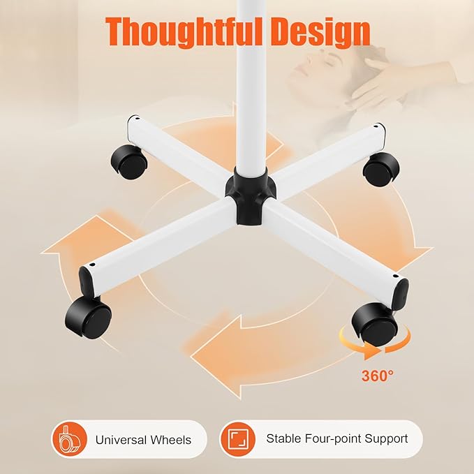 Professional Ozone Facial Steamer on Wheels, Adjustable Height, 360° Rotatable - Image 5