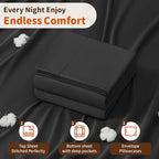 LBRO2M 1000 Thread Count 100% Egyptian Cotton Sheets Set Twin XL, 3 Piece Sets - Image 5