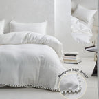 Simple&Opulence French Linen Blended Duvet Cover King, Flax Viscose Derived - Image 3
