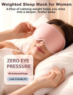 Weighted Eye Masks for Sleep Women: 3D Contoured Blackout Sleep Mask - Image 2