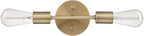 Globe Electric 2-Light Vanity Light, Matte Brass, Open Socket, Horizontal by GlobeElectric