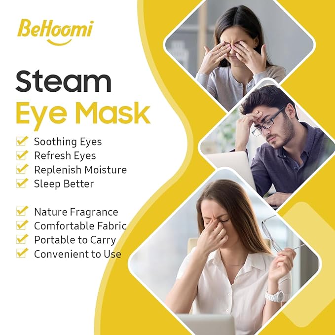 BeHoomi 20Packs Steam Eye Mask, Heated Eye Mask Warm Compress - Image 3
