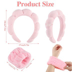 WSICSE Sponge Pink Spa Headband - Image 2