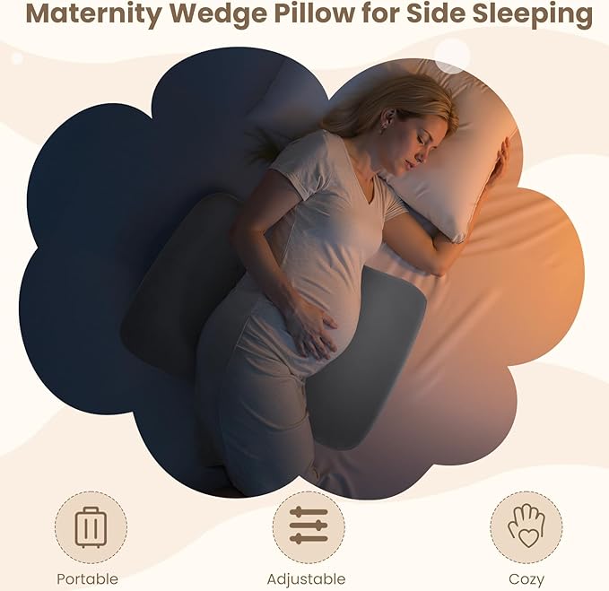 30°Adjustable Pregnancy Pillow – Portable Travel Maternity Pillow Wedge - Image 3