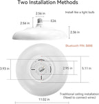 Smart Waterproof LED Flush Mount Ceiling Light Fixture, - Image 4