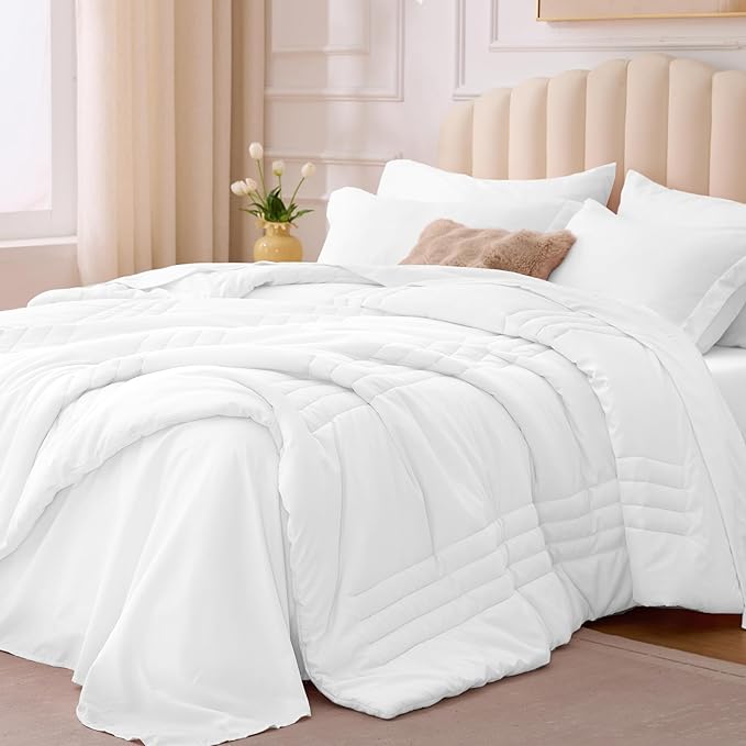 Twin Comforter Set White by Velorose