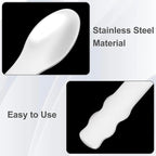 Pndeyo 3pcs Mini Stainless Steel Makeup Spatula, Reusable Cosmetic Cream - Image 3
