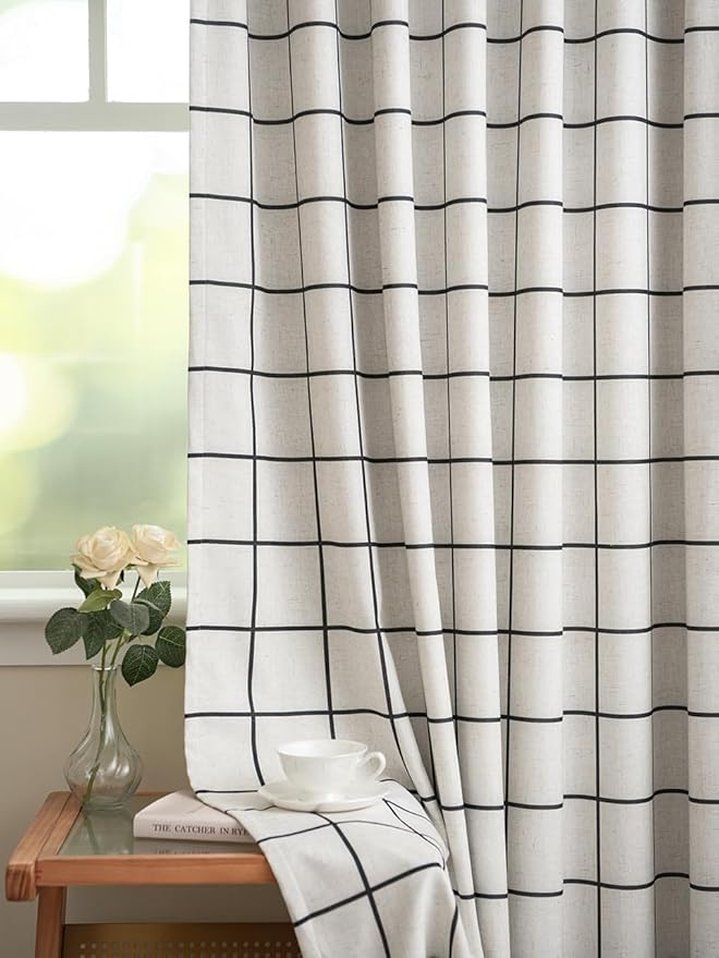 Plaid Pinch Pleated Curtains by THREEGIRLSHOME