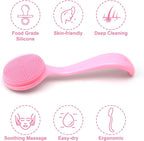 HINZIC Silicone Manual Facial Cleansing Brush, Skin Friendly Waterproof Face - Image 7