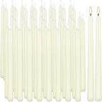 WPONSZU 50 Pack Ivory Taper Candles, 7-8 Hours Burn Time, Smokeless and Dripless - Image 2