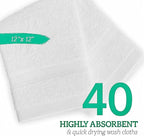GREEN LIFESTYLE Washcloths 12" x 12" 40 Pack - Image 3