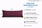 EVOLIVE Body Pillow Cover 21"x54", Ultra Soft Microfiber Pillowcase - Image 2