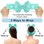 Shintop Sweet Super Soft Caroset Polka Dots Wash Cosmetic Headband Hairlace - Image 3