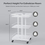 Esthetician Cart with Wheels Salon Rolling Trolley, Mobile Storage Organizer - Image 7