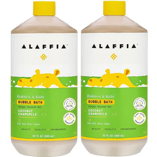 Alaffia Bubble Bath for Babies & Kids, Coconut Chamomile 2-Pack – Long-Lasting by Alaffia