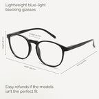 IBOANN Blue Light Glasses for Woman/Men, Fashion Blue Light Glasses Men - Image 2