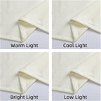 Joydeco Ivory Velvet Curtains 84 inch Length 2 Panels, Luxury Blackout Rod - Image 7