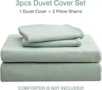 PURE ERA Jersey Knit Duvet Cover Set 100% T-Shirt Cotton Super Soft Comfy 3pc - Image 7
