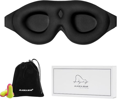 ALASKA BEAR Sleep Mask Memory Foam Contoured Eye Cups by ALASKABEAR