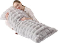 Luxury Shaggy Faux Fur Body Pillow, Fluffy Bed Pillow by Unknown